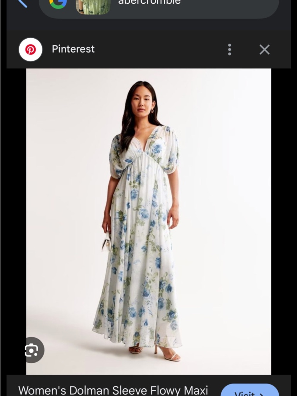 Abercrombie & Fitch Light Sage Floral Dress *SAGE*